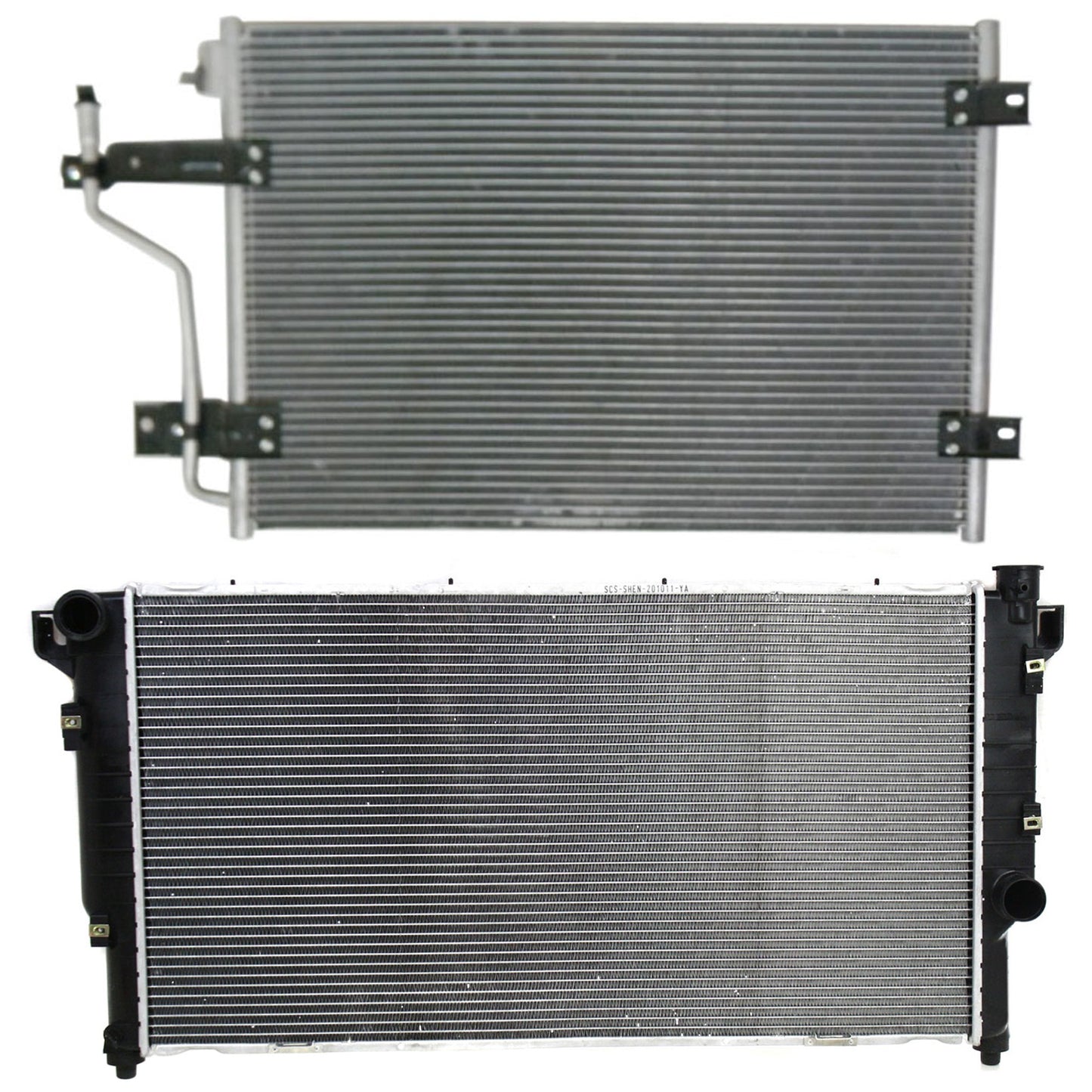2-Piece Kit Radiator, 5.9L, 6Cyl, Includes (1) A/C Condenser and (1) Radiator