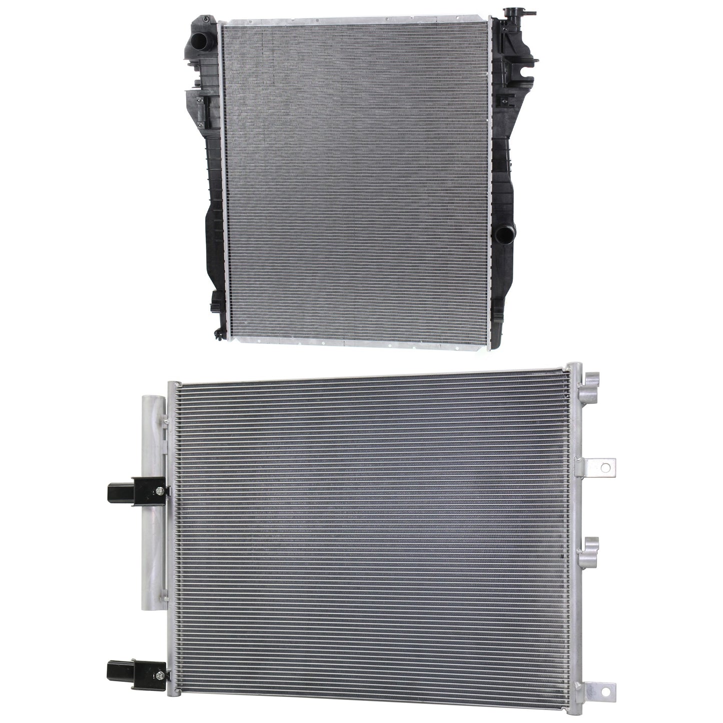 2-Piece Kit Radiator, 6.7L, 6Cyl, Includes (1) A/C Condenser and (1) Radiator