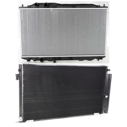 2-Piece Kit Radiator, Automatic Transaxle, Coupe, 4 Cyl 1.8L Engine, Includes (1) A/C Condenser and (1) Radiator