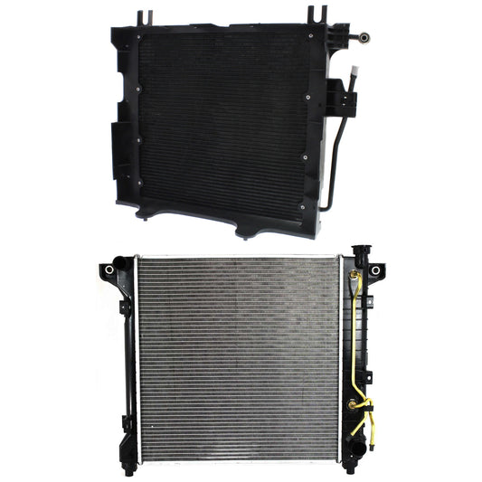 2-Piece Kit Radiator, Includes (1) A/C Condenser and (1) Radiator