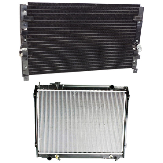 2-Piece Kit Radiator, Includes (1) A/C Condenser and (1) Radiator