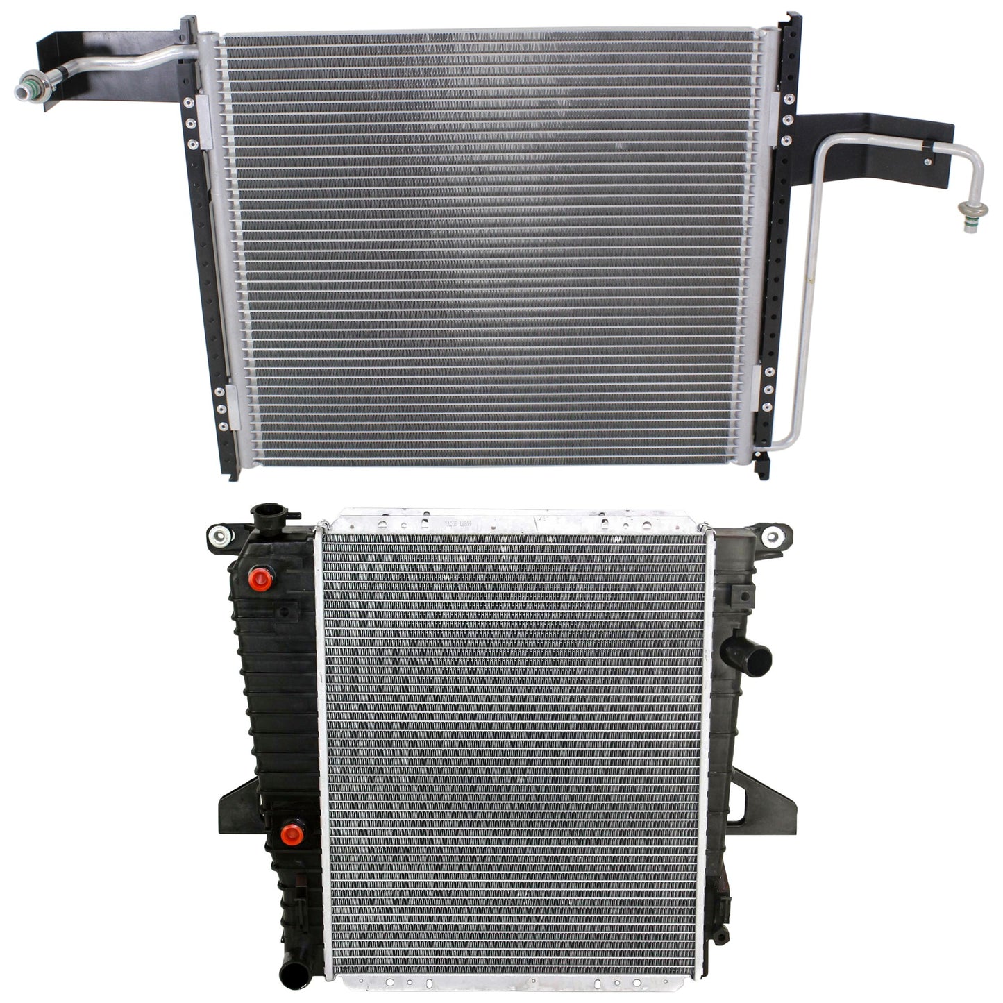 2-Piece Kit Radiator, Includes (1) A/C Condenser and (1) Radiator