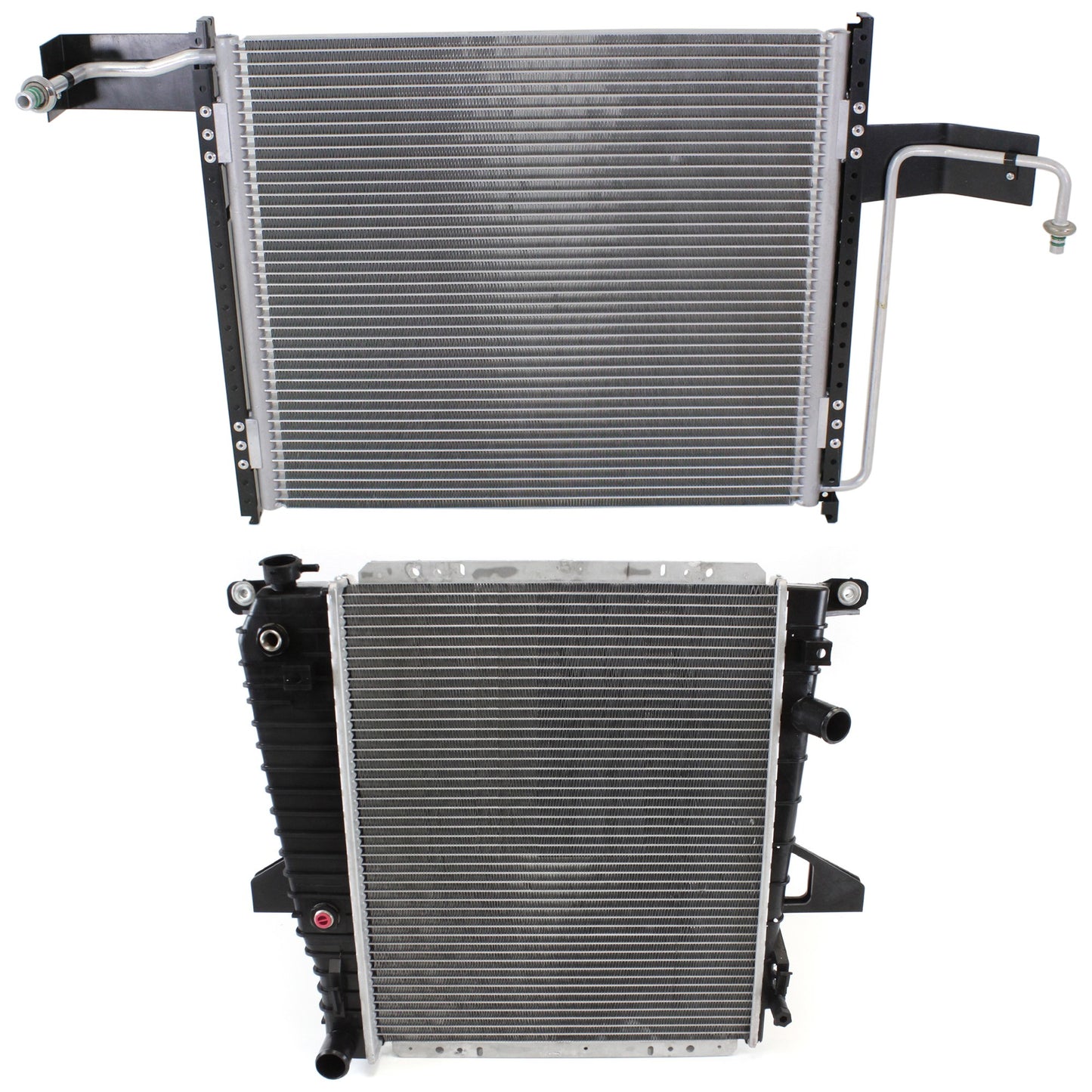 2-Piece Kit Radiator, Includes (1) A/C Condenser and (1) Radiator