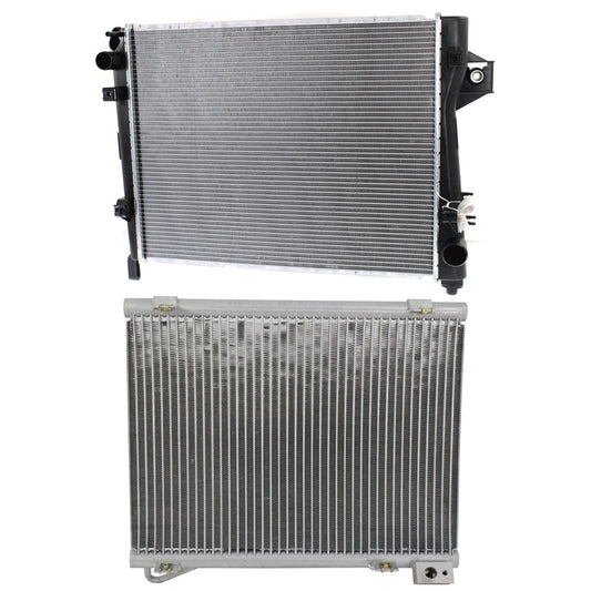 2-Piece Kit Radiator, Includes (1) A/C Condenser and (1) Radiator