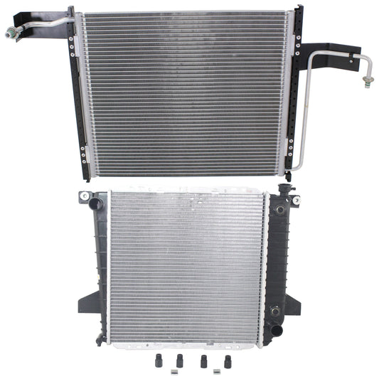 2-Piece Kit Radiator, 2.3L, 4Cyl, Includes (1) A/C Condenser and (1) Radiator