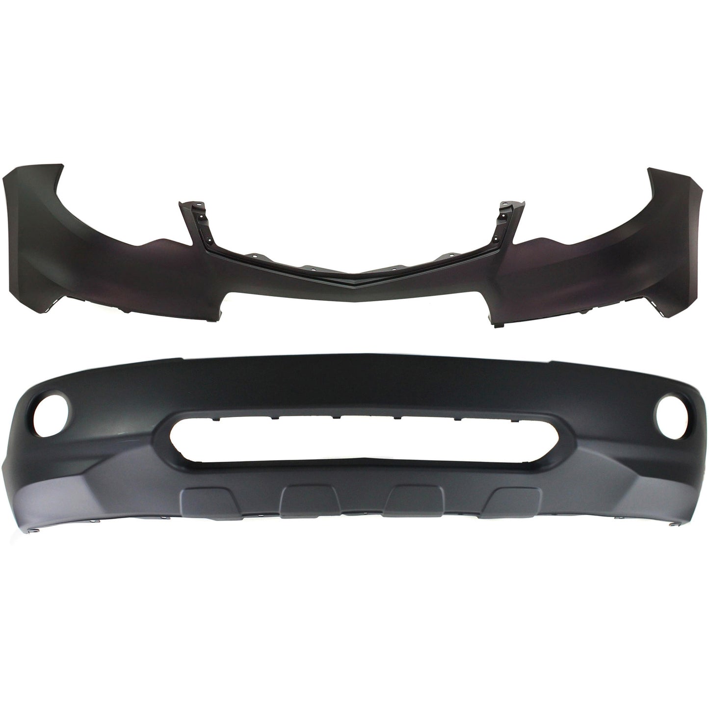 2-Piece Kit Front Primed Bumper Cover, Includes (1) Bumper Cover and (1) Valance