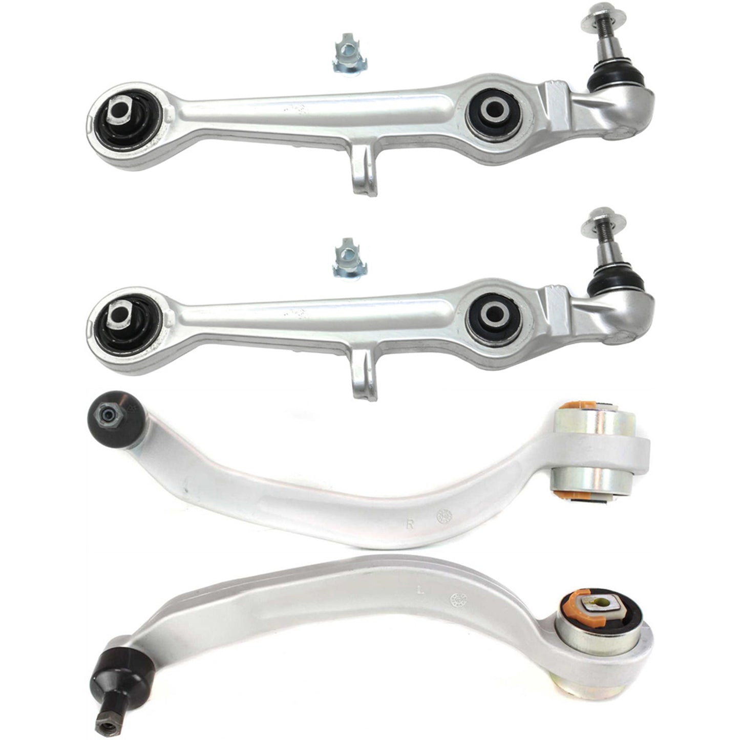 4-Piece Kit Front, Driver and Passenger Side, Lower, Rearward Control Arm, Includes (2) Control Arm and (2) Lateral Link