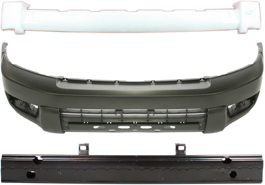 3-Piece Kit, Front Primed Bumper Cover, Includes (1) Bumper Absorber, (1) Bumper Cover, and (1) Bumper Reinforcement