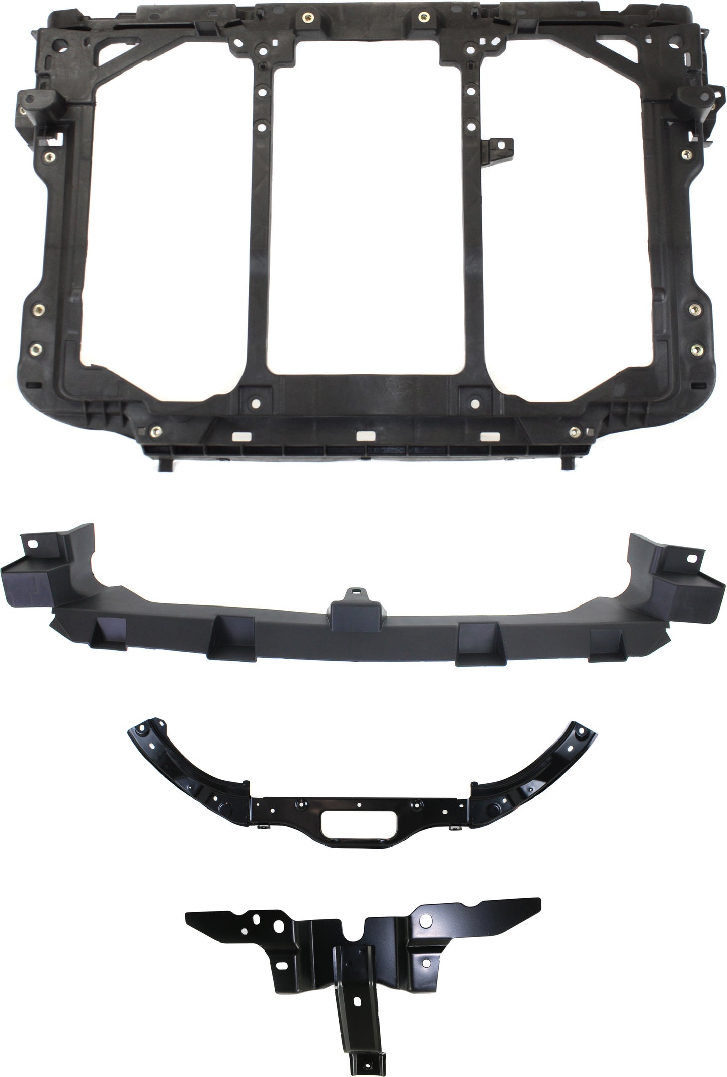 4-Piece Kit, Radiator Support Assembly, Center, and Upper Tie Bar, Includes (4) Radiator Support