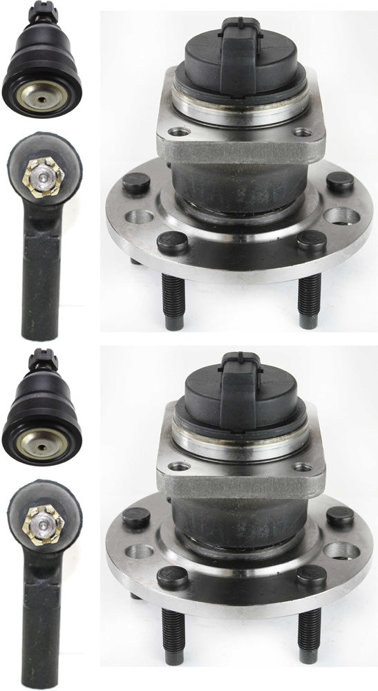 6-Piece Kit Front, Driver and Passenger Side Suspension Kit, Includes (2) Ball Joint, (2) Tie Rod End and (2) Wheel Hub