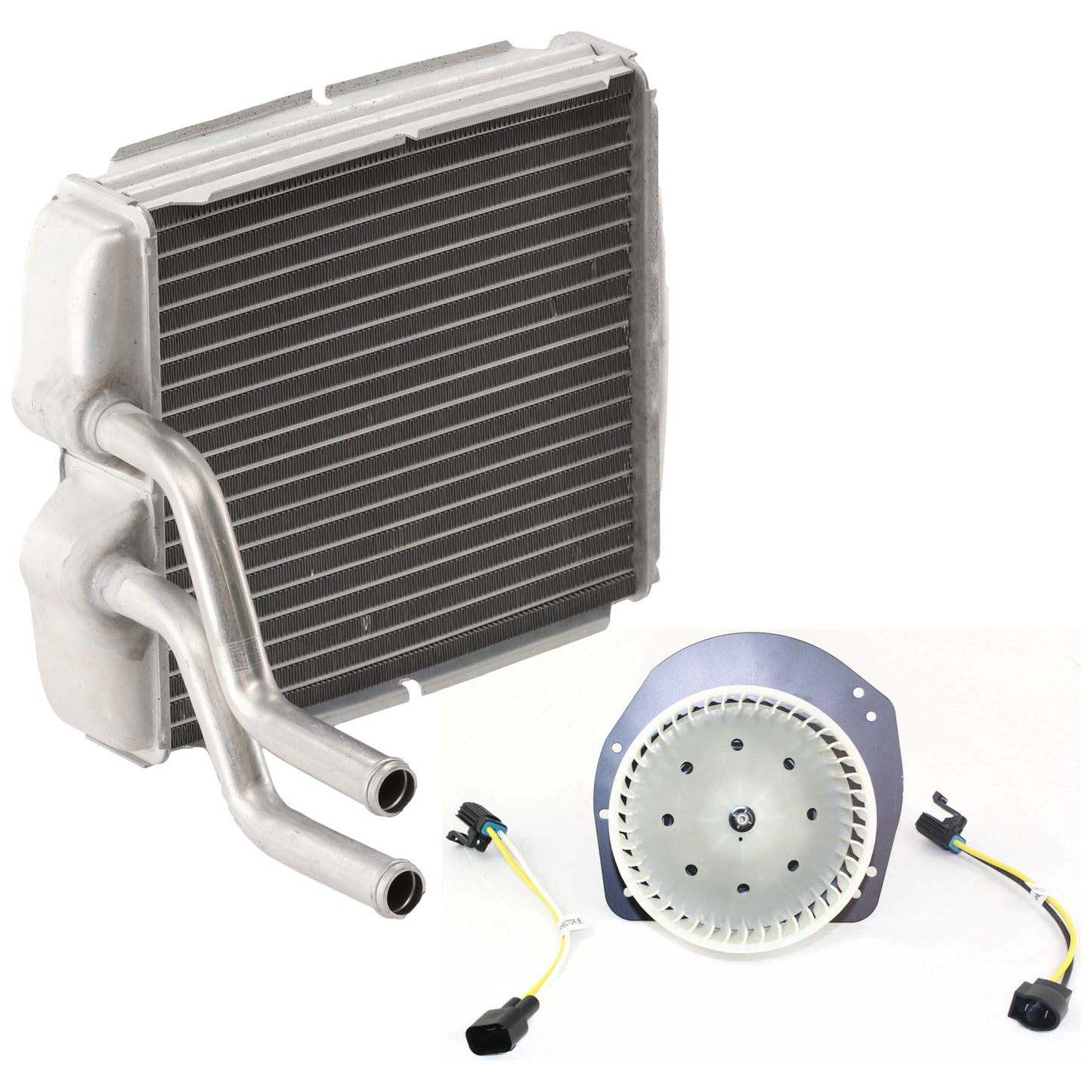2-Piece Kit Heater Core, includes (1) Blower Motor and (1) Heater Core