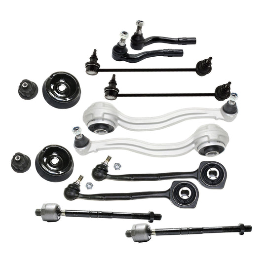12-Piece Kit Suspension Kit, Includes (4) Control Arm, (4) Tie Rod End, (2) Sway Bar Link and (2) Shock and Strut Mount