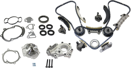 4-Piece Kit Timing Chain Kit, Includes (1) Timing Cover Gasket, (1) Water Pump, (1) Oil Pump and (1) Timing Chain Kit