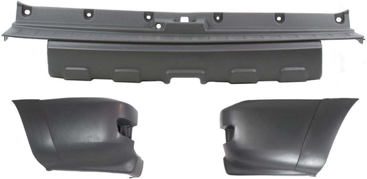 3-Piece Kit, Rear Textured Bumper Cover, Includes (1) Bumper Cover and (2) Bumper End