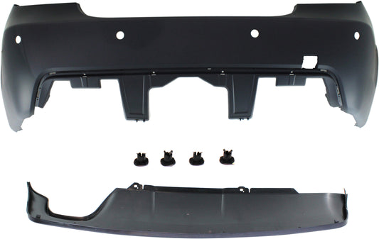 2-Piece Kit, Rear Primed Bumper Cover, Sedan, For Models With M Package, Includes (1) Bumper Cover and (1) Valance