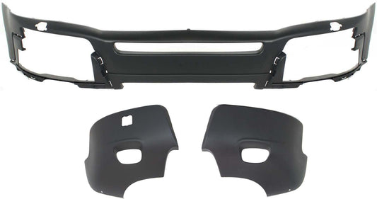 3-Piece Kit, Front Primed Bumper Cover, Includes (1) Bumper Cover and (2) Bumper End