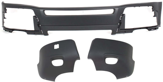 3-Piece Kit, Front Primed Bumper Cover, Includes (1) Bumper Cover and (2) Bumper End