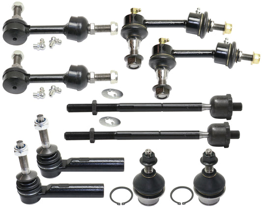 10-Piece Kit Driver and Passenger Side Suspension Kit, Includes (2) Ball Joint, (4) Tie Rod End and (4) Sway Bar Link
