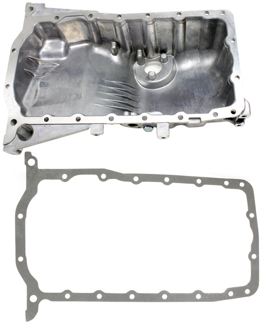 2-Piece Kit Aluminum Oil Pan, 1.8L, 4Cyl, Includes (1) Oil Pan Gasket and (1) Oil Pan