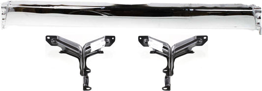 3-Piece Kit Step Bumper, Chrome Face Bar Only; With pad provision With mounting bracket(s), Includes (1) Step Bumper and (2) Bumper Bracket