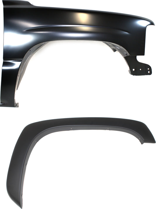 2-Piece Kit, Front, Driver and Passenger Side Fender, Includes (1) Fender and (1) Fender Flares