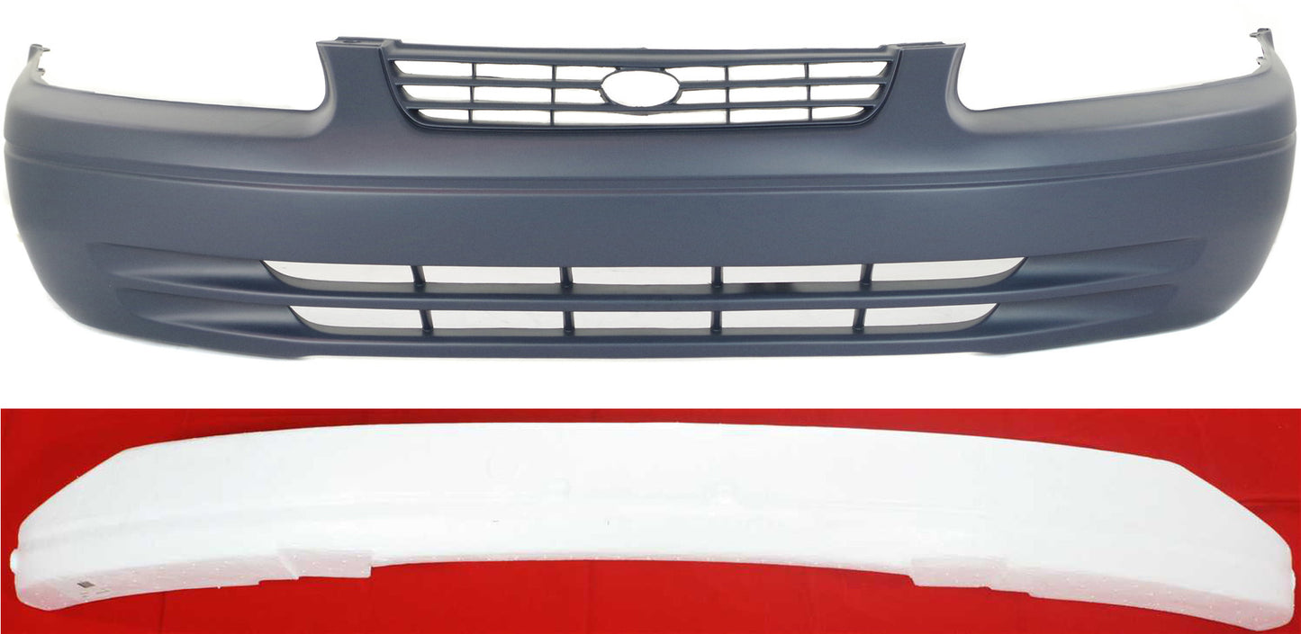 2-Piece Kit, Front Primed Bumper Cover, Includes (1) Bumper Absorber and (1) Bumper Cover