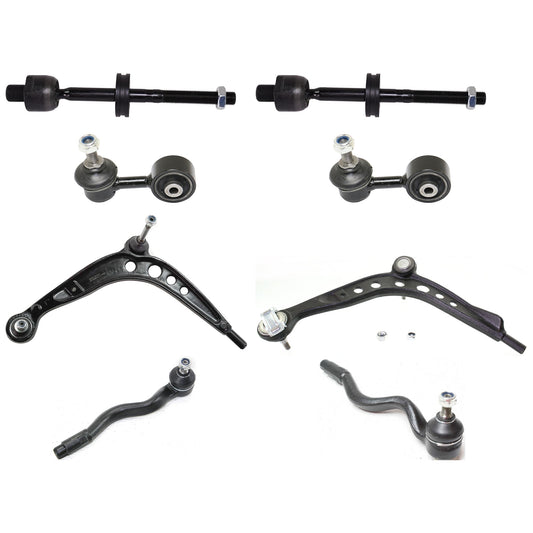 8-Piece Kit Front, Driver and Passenger Side Suspension Kit, Includes (2) Control Arm, (2) Sway Bar Link and (4) Tie Rod End
