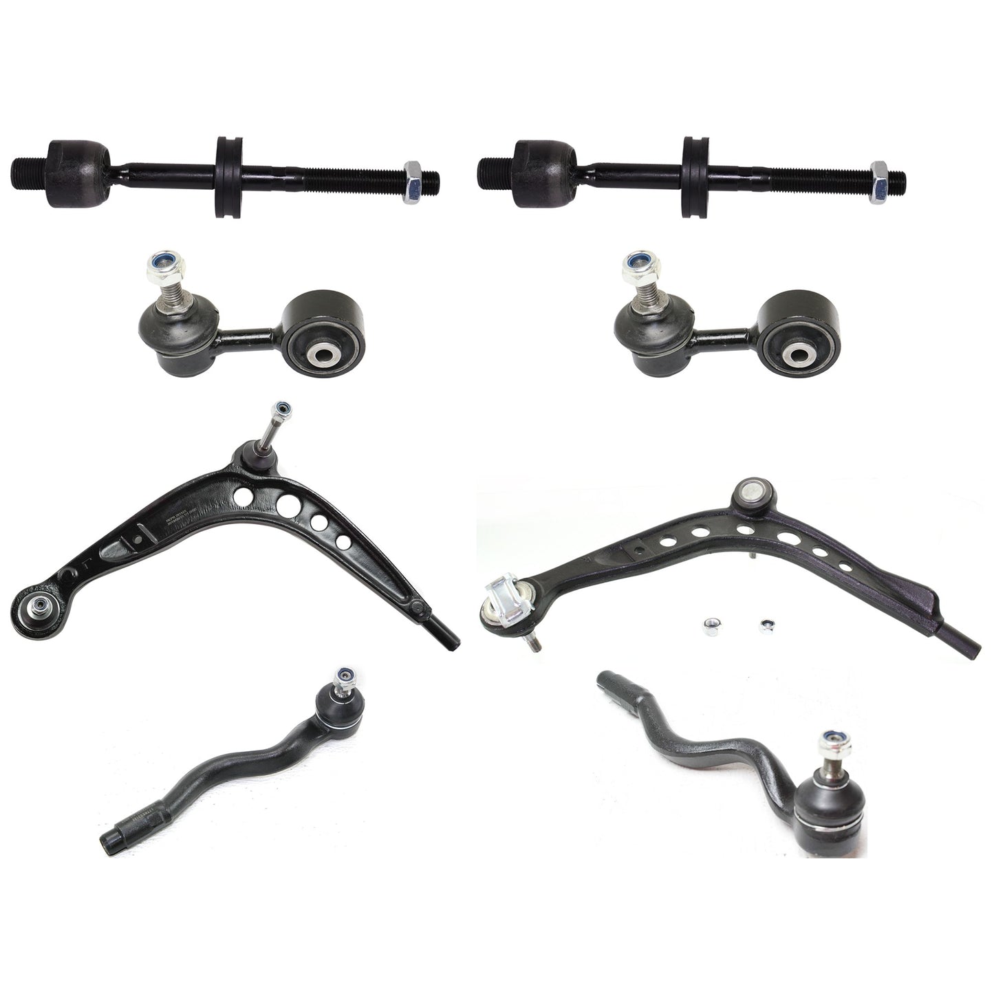 8-Piece Kit Front, Driver and Passenger Side Suspension Kit, Includes (2) Control Arm, (2) Sway Bar Link and (4) Tie Rod End