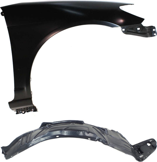 2-Piece Kit, Front, Passenger Side Fender, Sedan, Includes (1) Fender and (1) Fender Liner