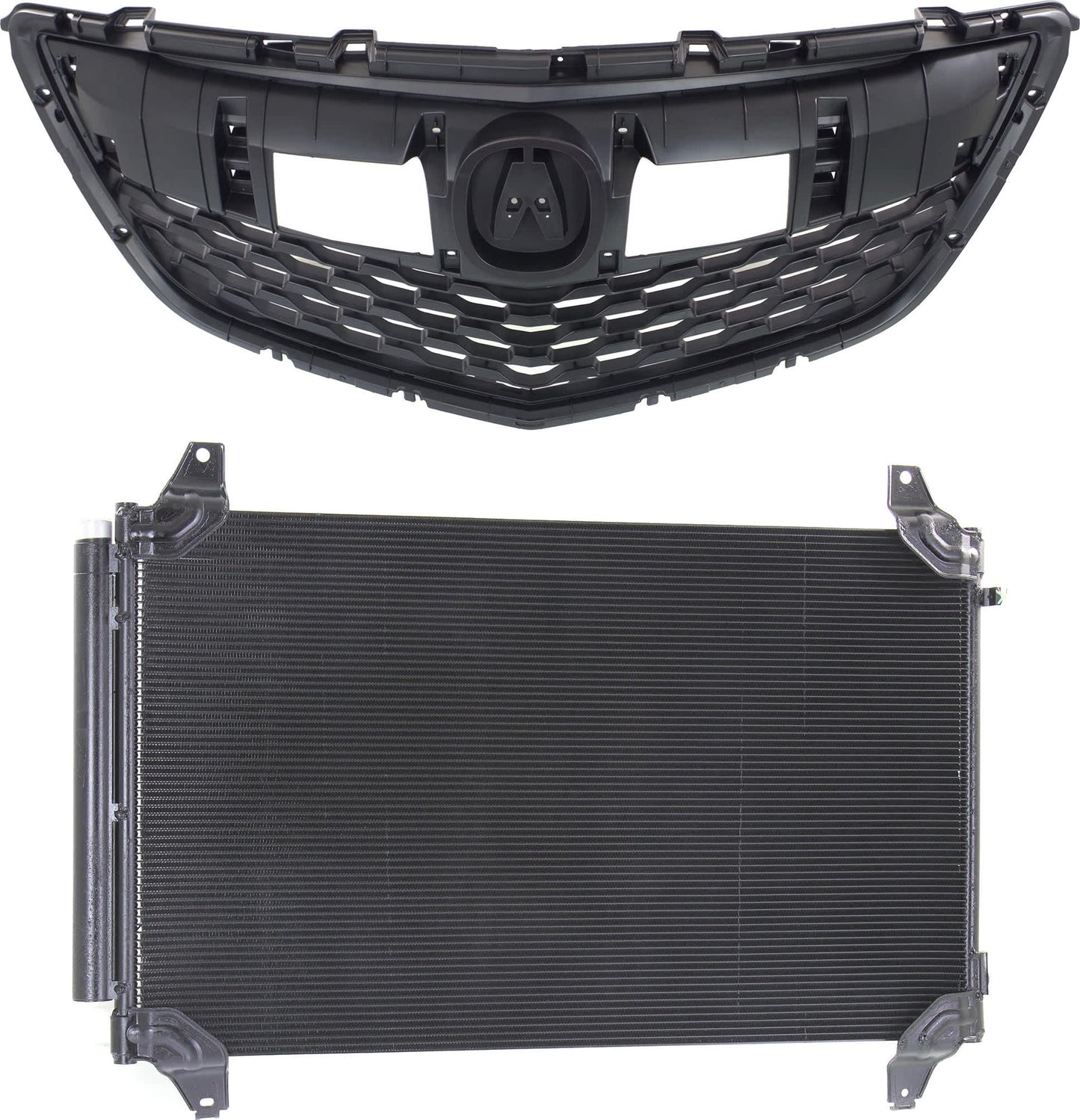 2-Piece Kit, Grille Paintable, CAPA Certified, Includes (1) A/C Condenser and (1) Grille Assembly