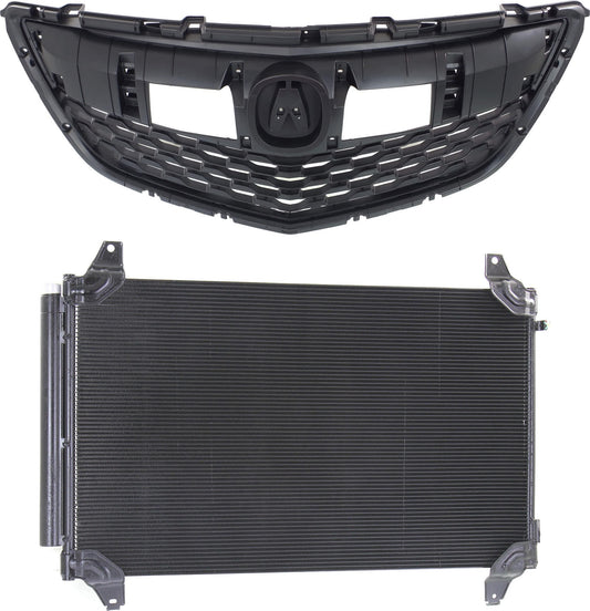 2-Piece Kit, Grille Paintable, CAPA Certified, Includes (1) A/C Condenser and (1) Grille Assembly
