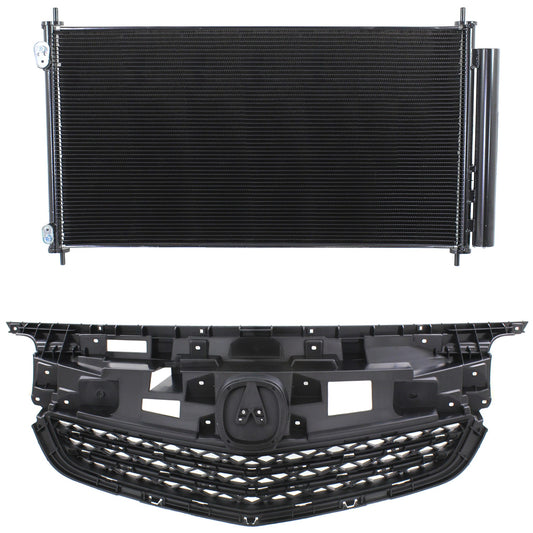 2-Piece Kit, Grille Paintable, Includes (1) A/C Condenser and (1) Grille Assembly