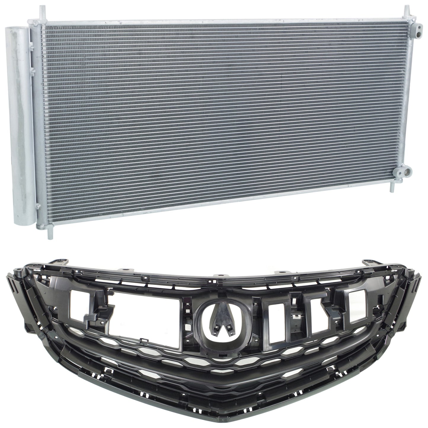 2-Piece Kit, Grille Paintable, Includes (1) A/C Condenser and (1) Grille Assembly