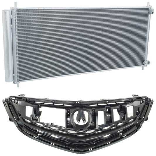 2-Piece Kit, Grille Paintable, Includes (1) A/C Condenser and (1) Grille Assembly