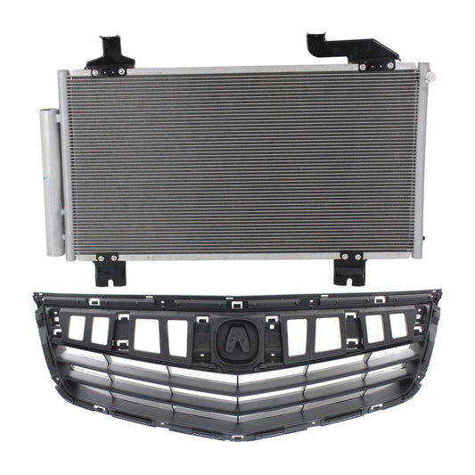 2-Piece Kit, Grille Textured Black, Includes (1) A/C Condenser and (1) Grille Assembly