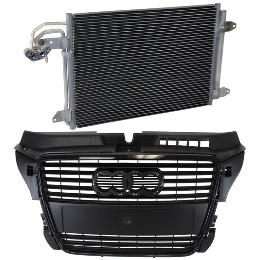 2-Piece Kit, Grille Primed, Includes (1) A/C Condenser and (1) Grille Assembly