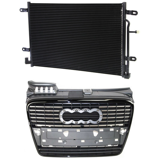 2-Piece Kit, Grille Black, Includes (1) A/C Condenser and (1) Grille Assembly