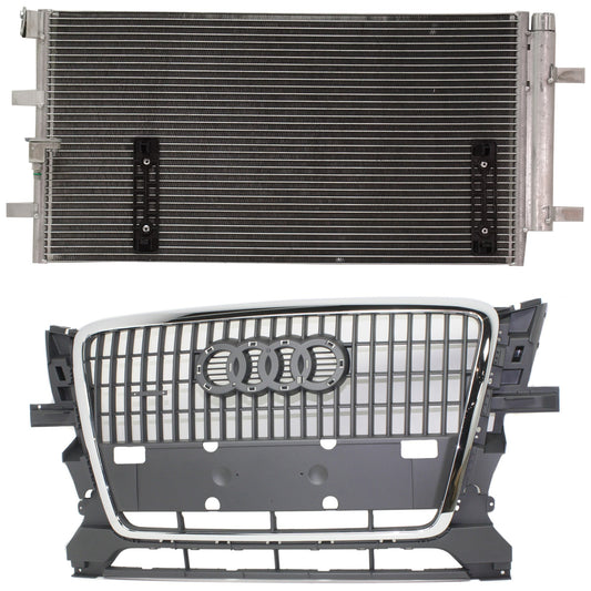 2-Piece Kit, Grille Primed Gray, Includes (1) A/C Condenser and (1) Grille Assembly