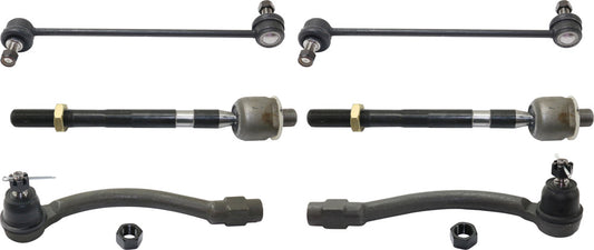 6-Piece Kit Front Suspension Kit, Includes (2) Sway Bar Link and (4) Tie Rod End