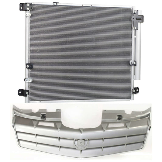 2-Piece Kit, Grille Painted Gray, For Models Without Sport Package, Includes (1) A/C Condenser and (1) Grille Assembly