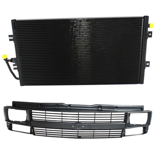 2-Piece Kit, Grille Painted Gray, Includes (1) A/C Condenser and (1) Grille Assembly