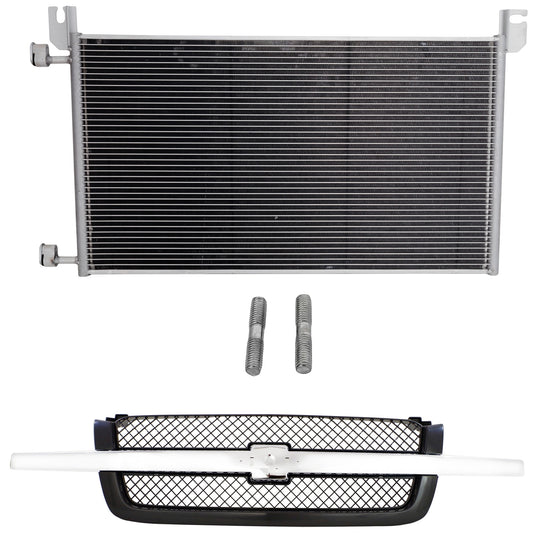 2-Piece Kit, Grille Painted Gray, Includes (1) A/C Condenser and (1) Grille Assembly