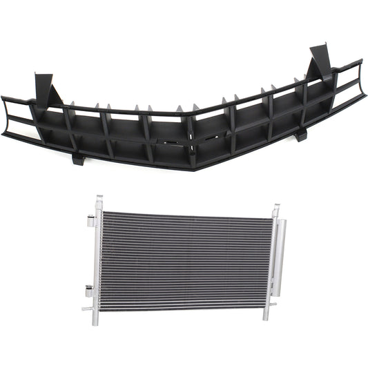 2-Piece Kit, Grille Textured Black, Includes (1) A/C Condenser and (1) Grille Assembly