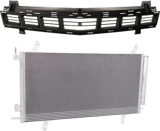 2-Piece Kit, Center Grille Paintable Shell and Insert, For Models With RS Package, Without Hot Wheels Package, Includes (1) A/C Condenser and (1) Grille Assembly