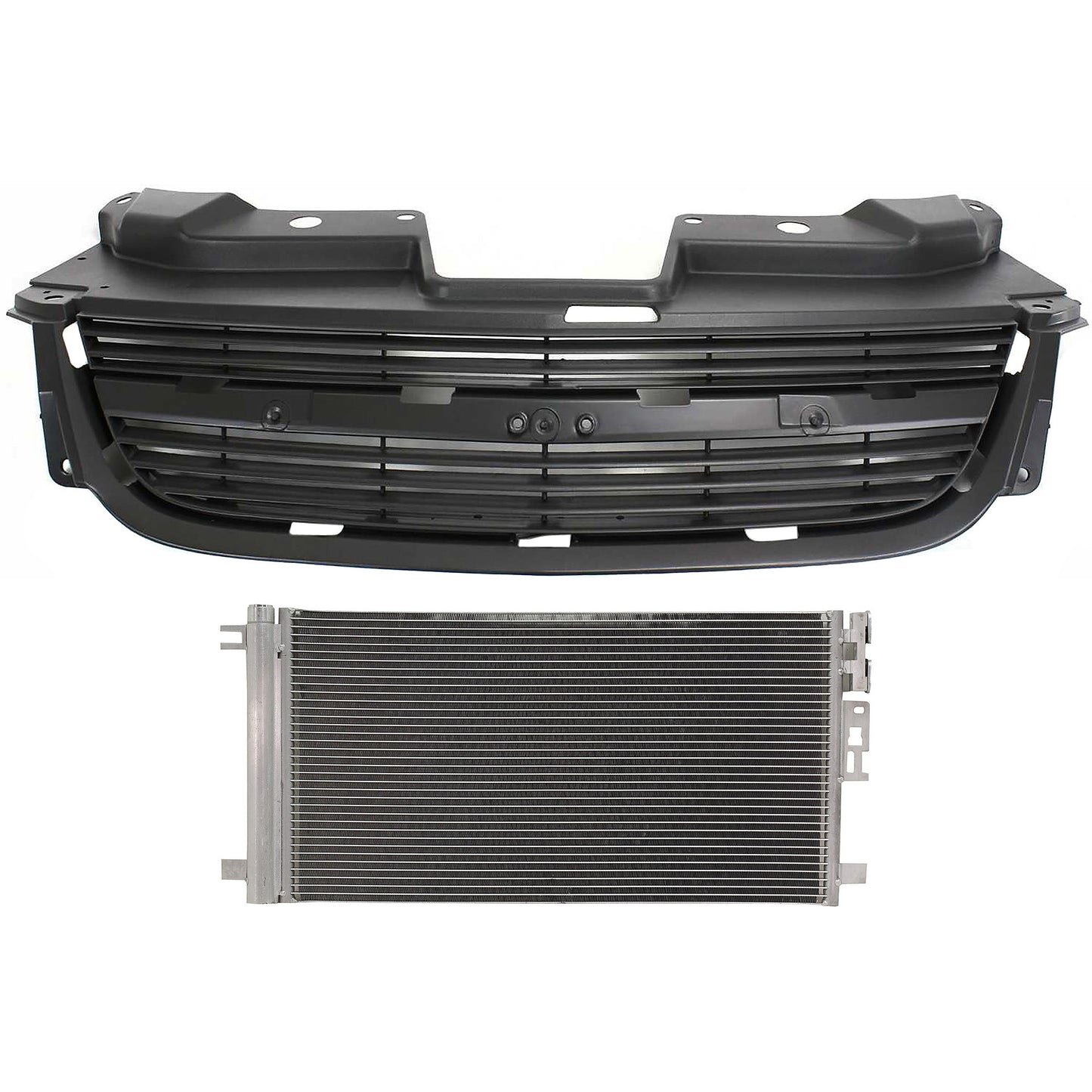 2-Piece Kit, Grille Painted Gray, Includes (1) A/C Condenser and (1) Grille Assembly