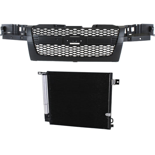 2-Piece Kit Grille Paintable, Includes (1) A/C Condenser and (1) Grille Assembly