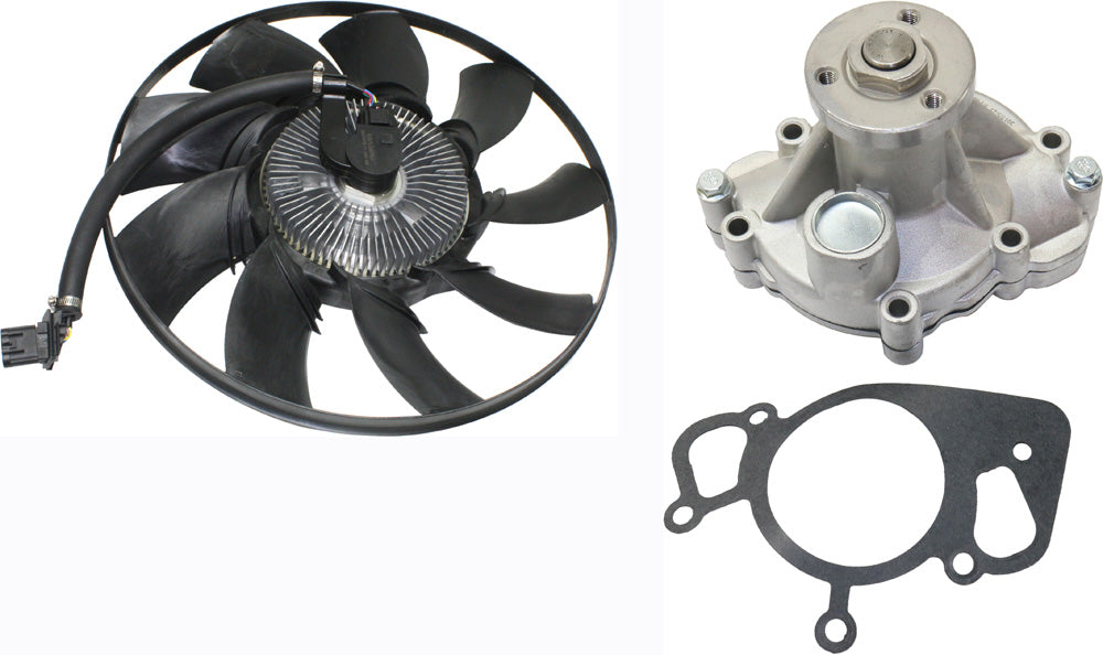 2-Piece Kit Water Pump, 4.4L, 8Cyl, New, Includes (1) Fan Clutch and (1) Water Pump