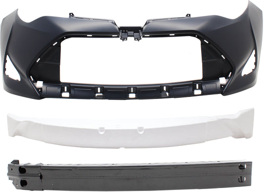3-Piece Kit, Front Primed Bumper Cover, Includes (1) Bumper Absorber, (1) Bumper Cover, and (1) Bumper Reinforcement