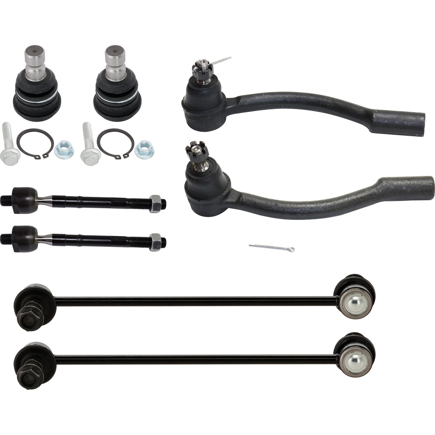8-Piece Kit Front Suspension Kit, Includes (2) Ball Joint, (2) Sway Bar Link, and (4) Tie Rod End