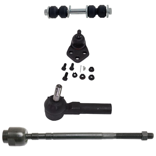 8-Piece Kit Front, Driver and Passenger Side, Lower Ball Joint, Includes (2) Ball Joint, (4) Tie Rod End and (2) Sway Bar Link